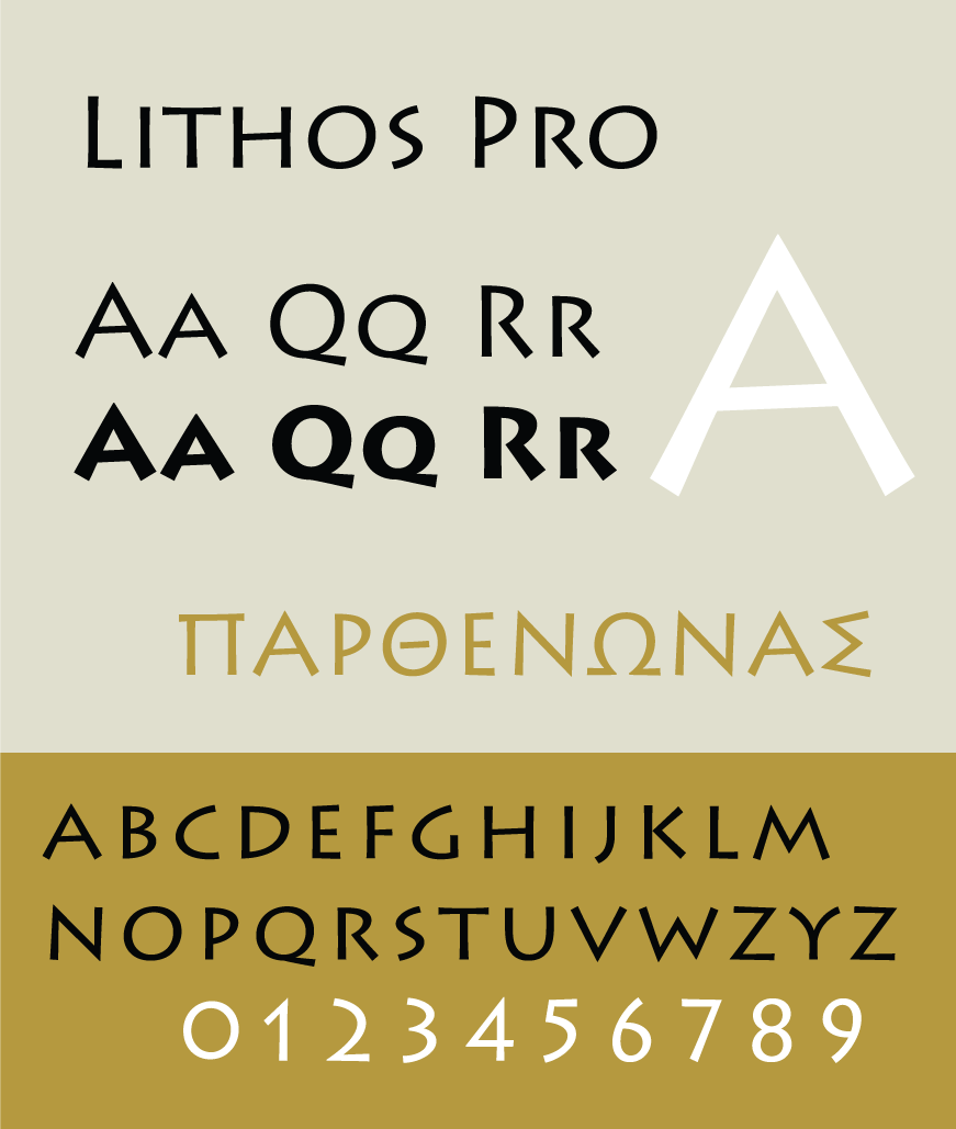 Schriftart Lithos Pro