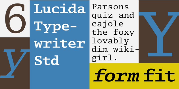 Schriftart Lucida Typewriter