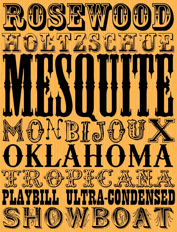 Schriftart Mesquite