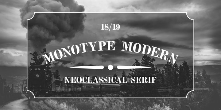 Schriftart Monotype Modern