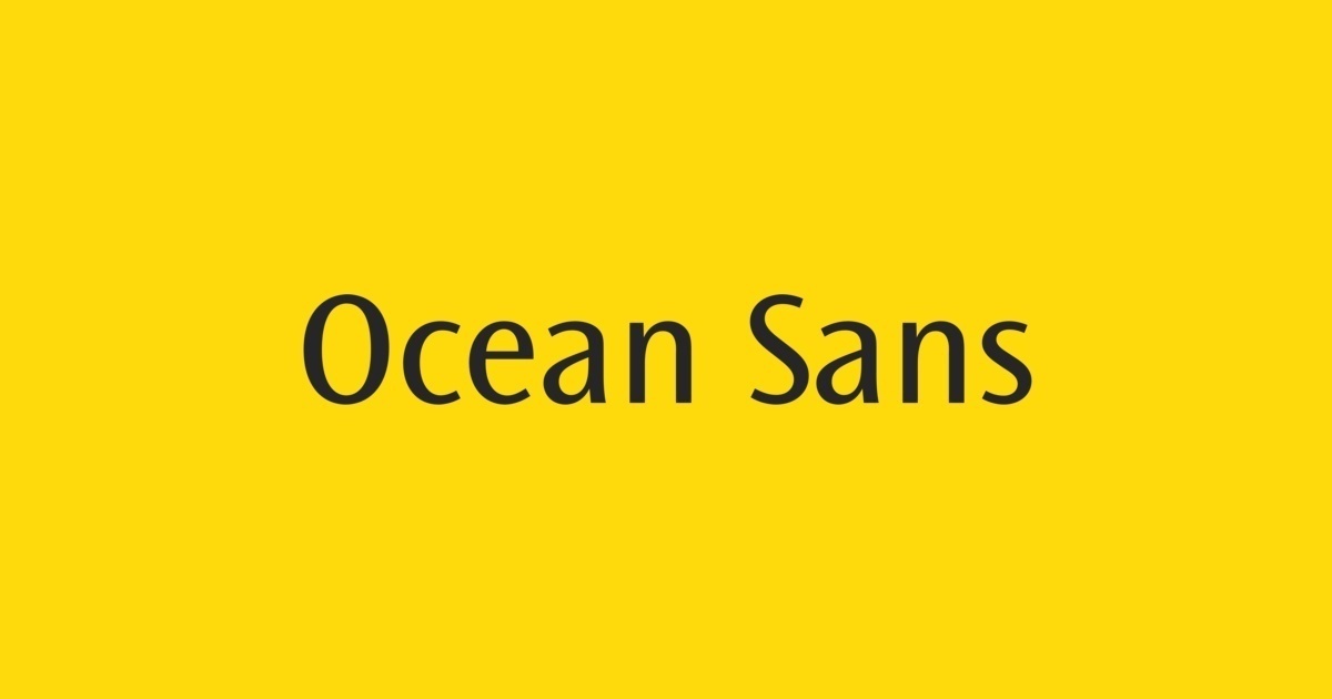Schriftart Ocean Sans