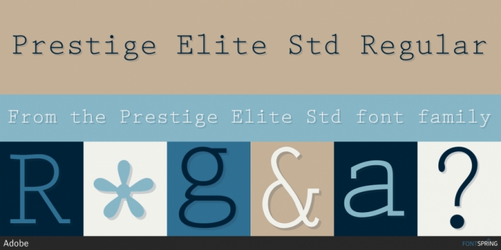 Schriftart Prestige Elite