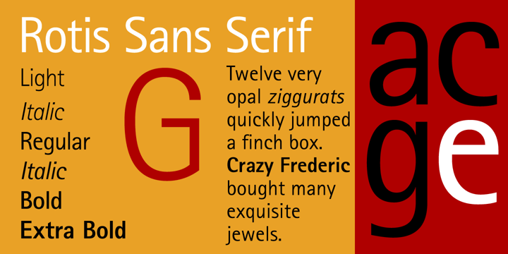 Schriftart Rotis Sans Serif