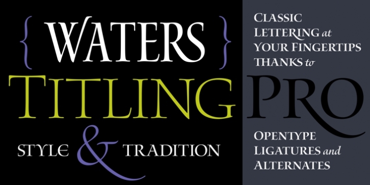 Schriftart Waters Titling Pro