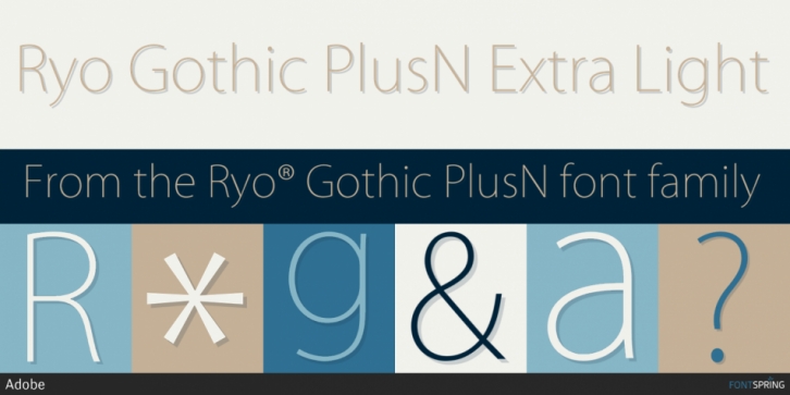 Schriftart Ryo Gothic PlusN