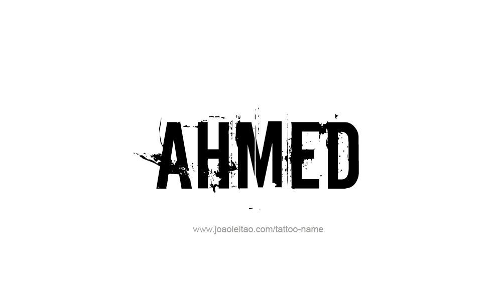 Schriftart Ahmed