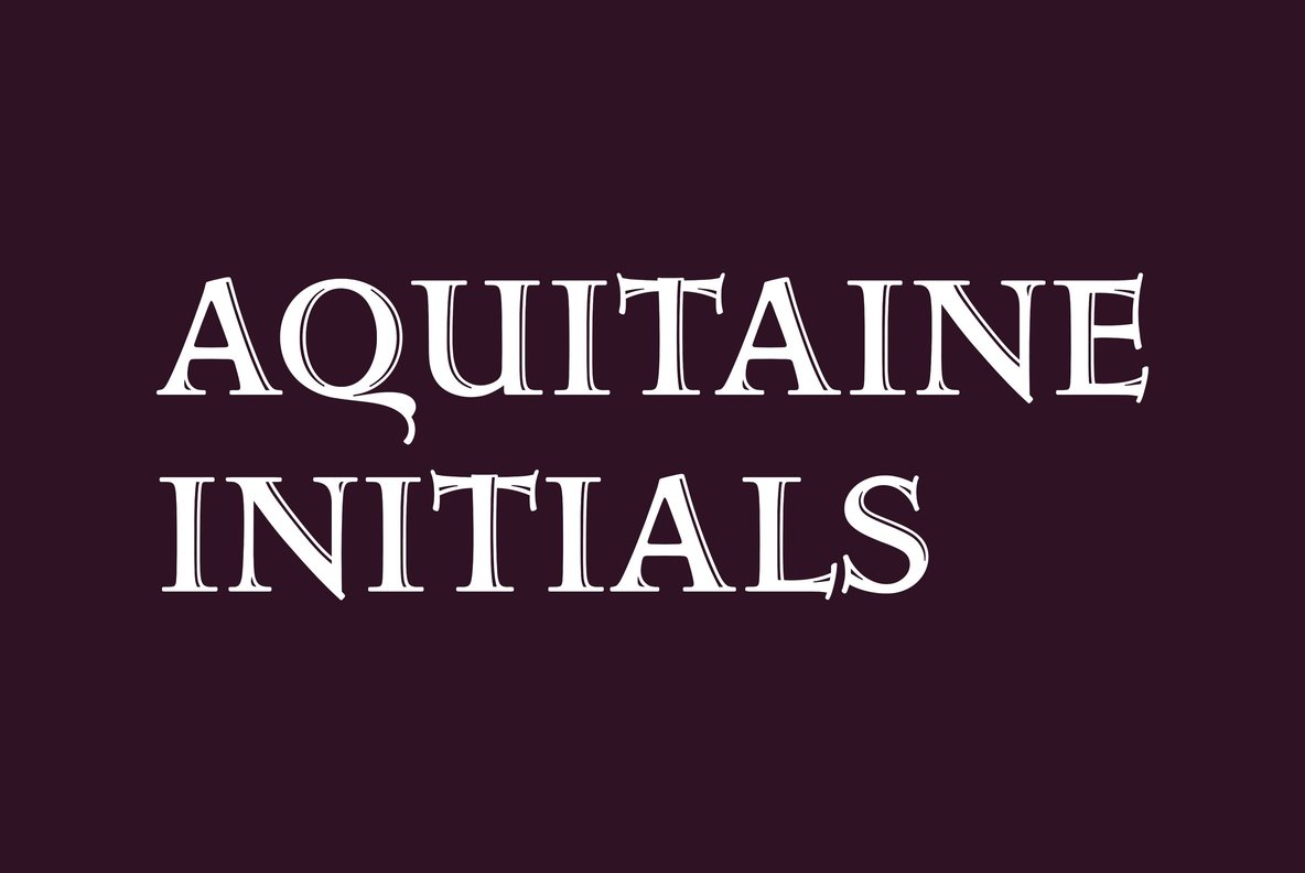 Schriftart Aquitaine Initials