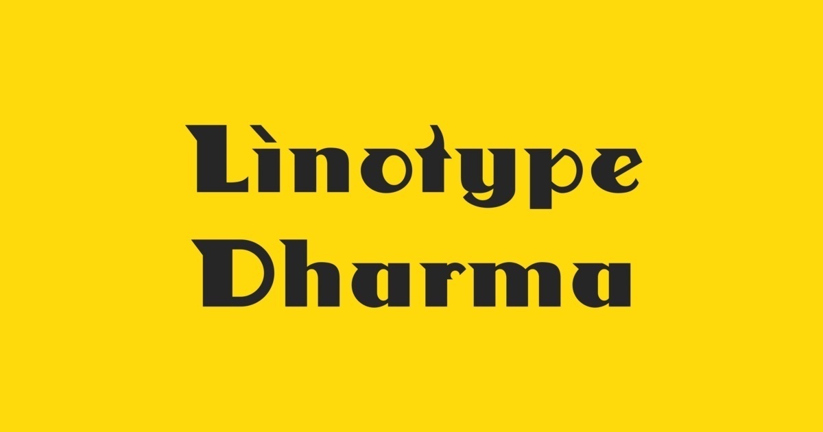 Schriftart Linotype Dharma