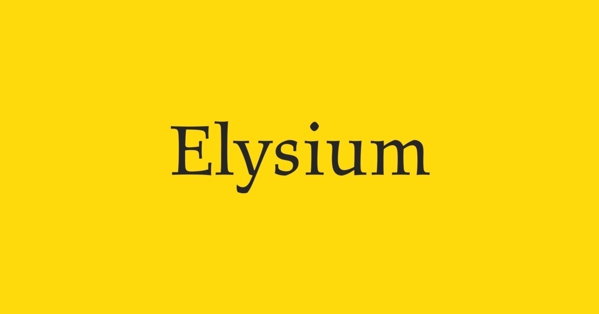 Schriftart Elysium