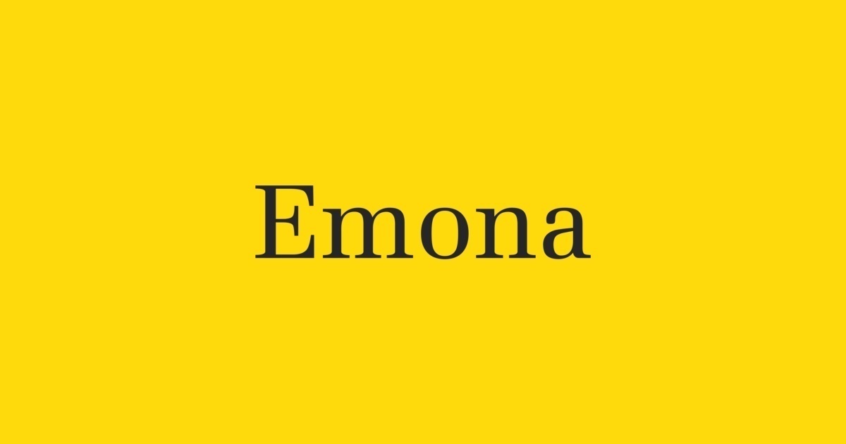 Schriftart Emona