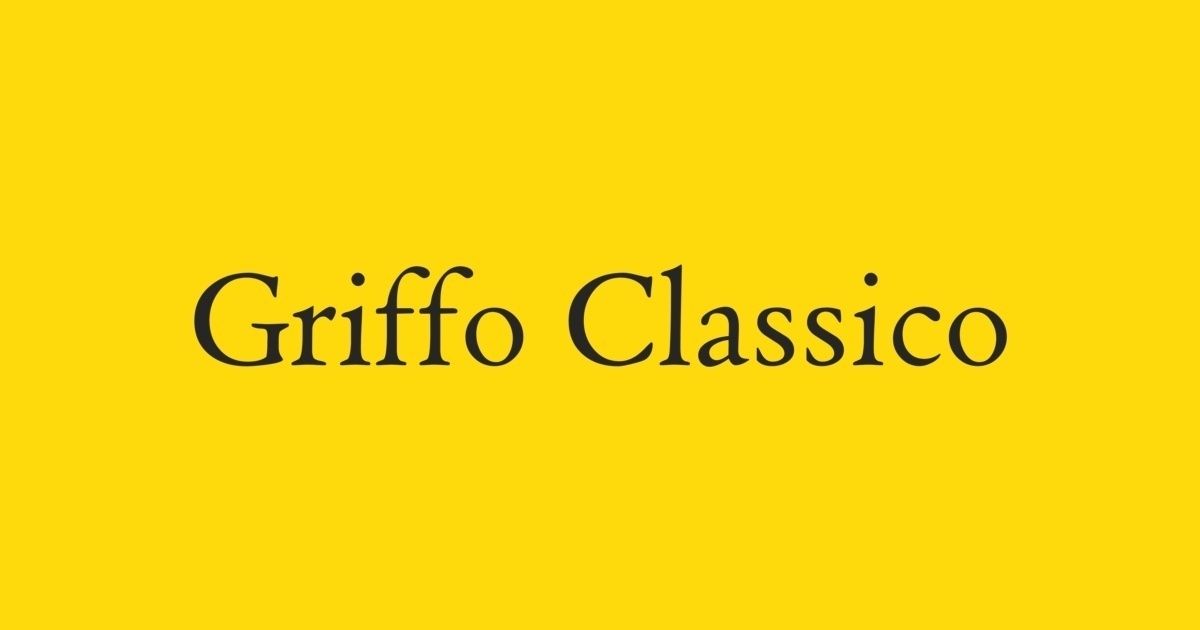 Schriftart Griffo Classico