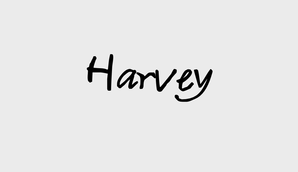Schriftart Harvey
