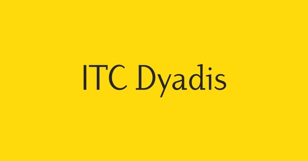 Schriftart ITC Dyadis