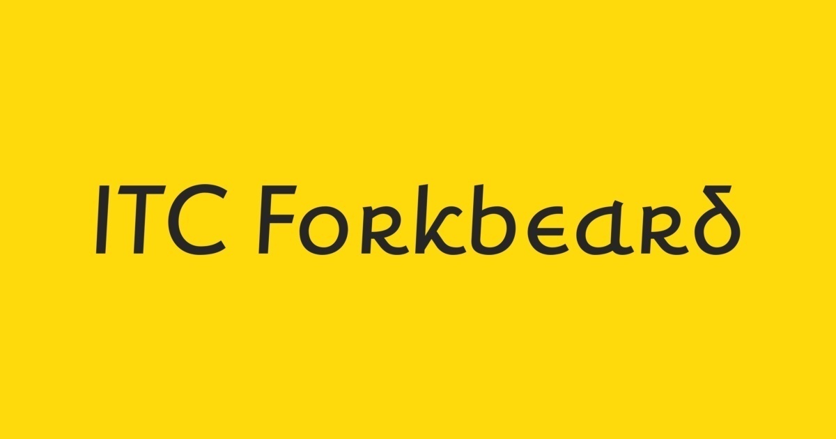 Schriftart ITC Forkbeard