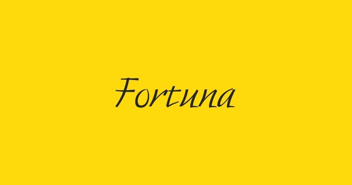 Schriftart Fortuna