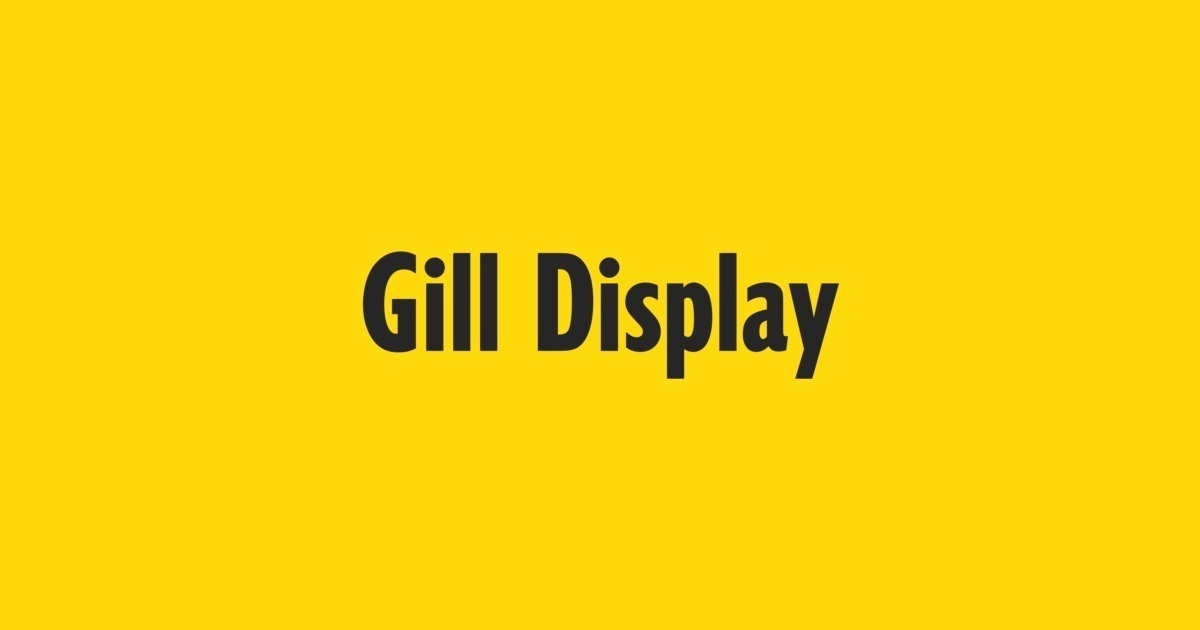 Schriftart Gill Display Compressed