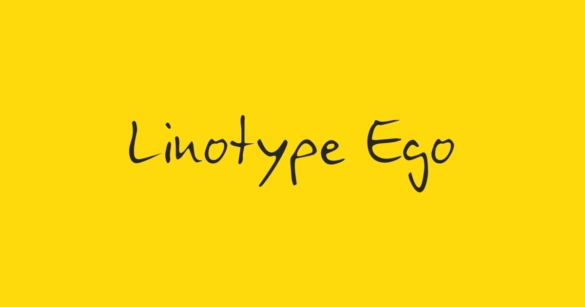 Schriftart Linotype Ego