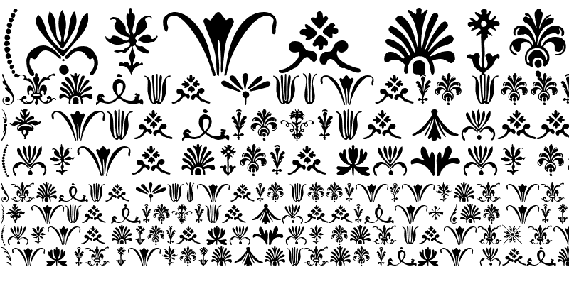 Schriftart Calligraphic Ornaments