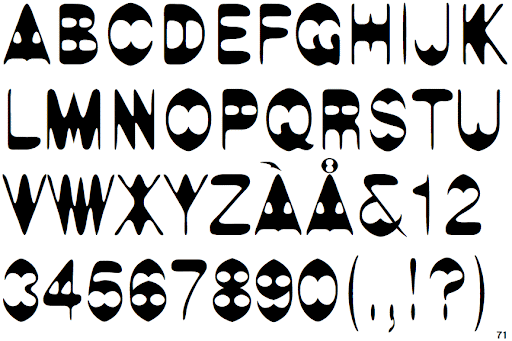 Schriftart Linotype Alphabat