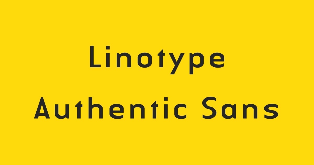 Schriftart Linotype Authentic Sans
