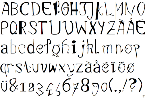 Schriftart Linotype Cadavre Exquis