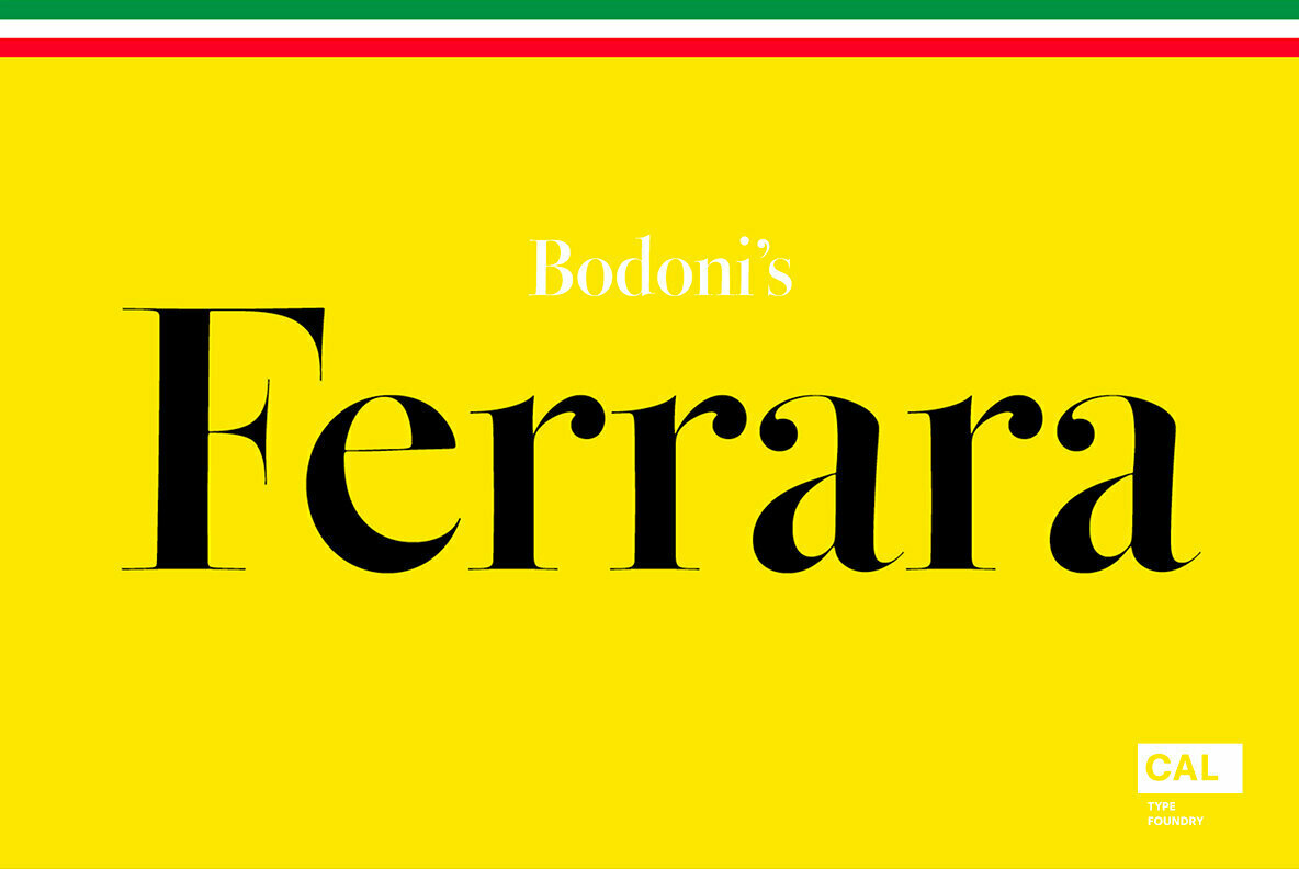 Schriftart Bodoni Ferrara Banner