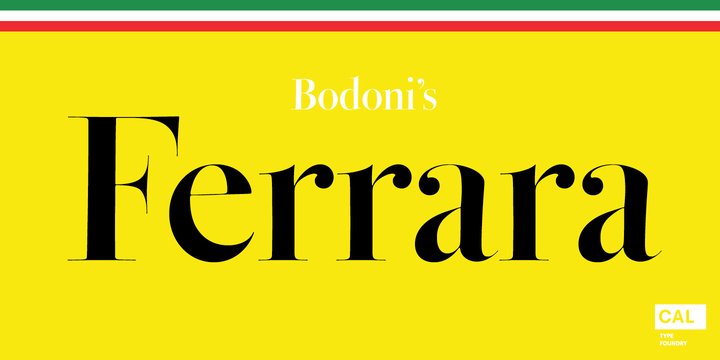 Schriftart Bodoni Ferrara Origin