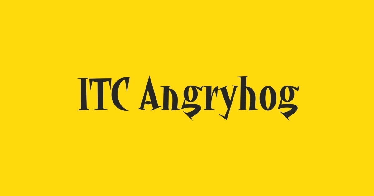 Schriftart Angryhog ITC
