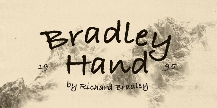 Schriftart Bradley Hand ITC