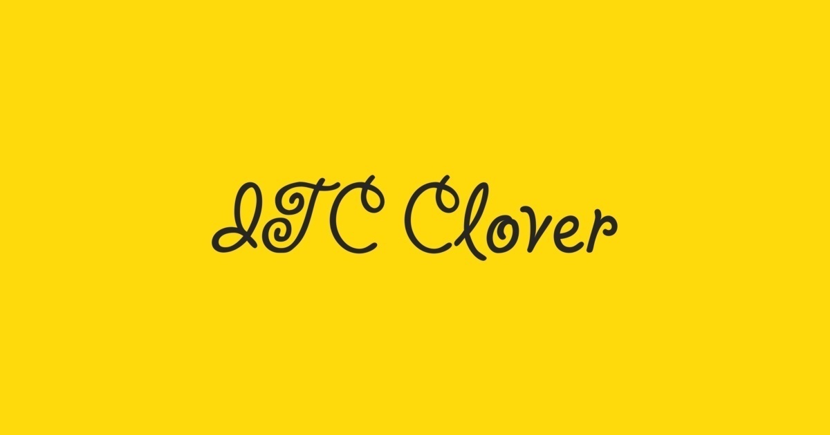 Schriftart Clover ITC