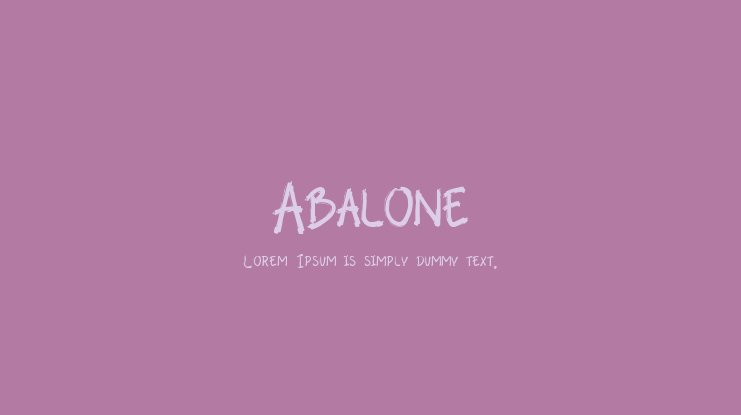 Schriftart Abalone