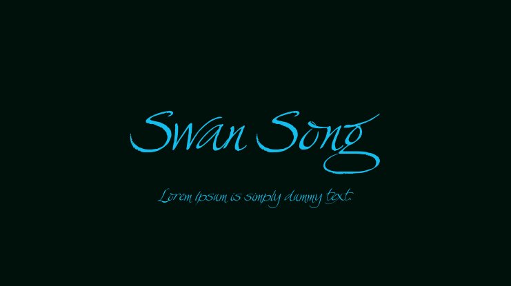 Schriftart Swan Song