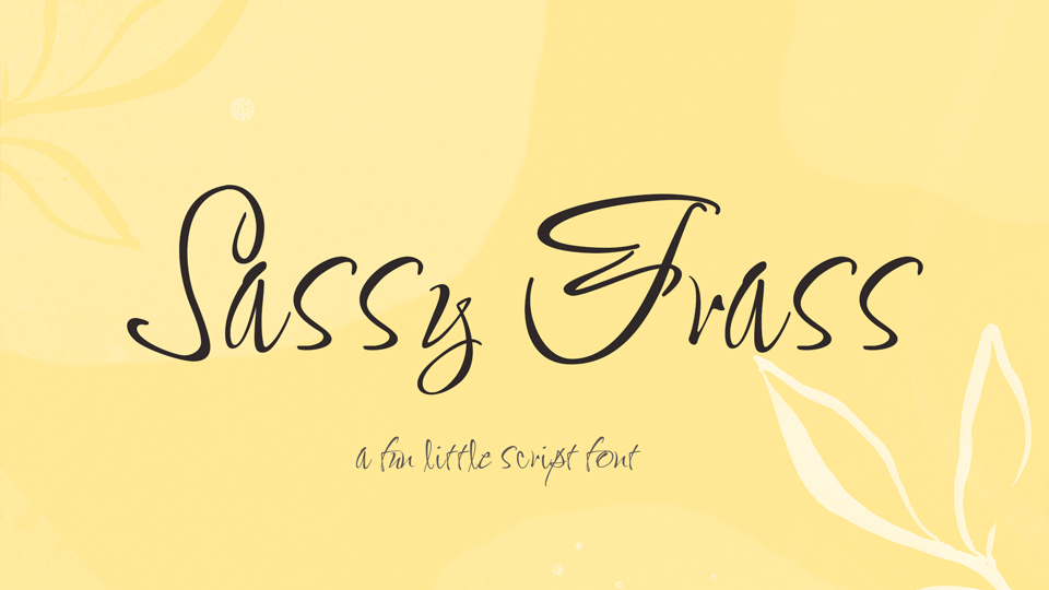 Schriftart Sassy Frass