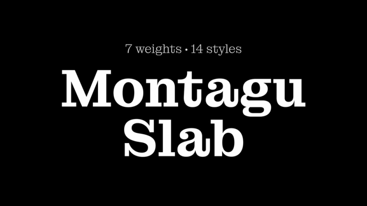 Schriftart Montagu Slab