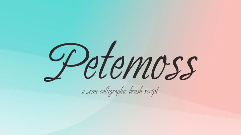Schriftart Petemoss