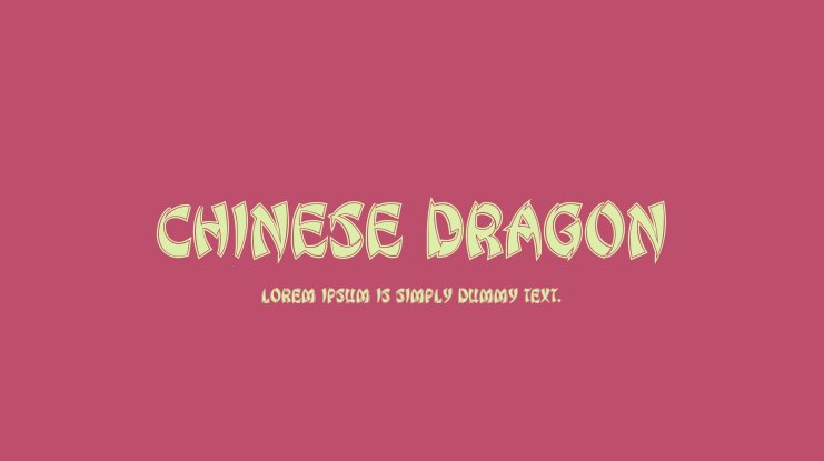 Schriftart Chineze Dragon