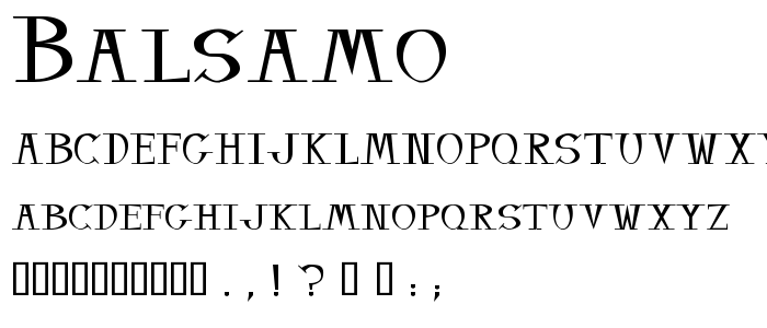 Schriftart Balsamo