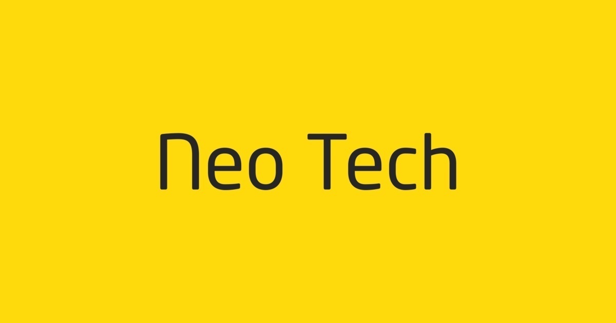 Schriftart Neo Tech
