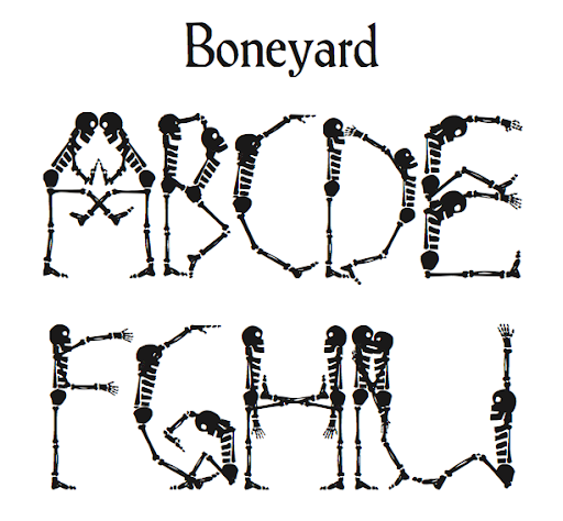 Schriftart Boneyard