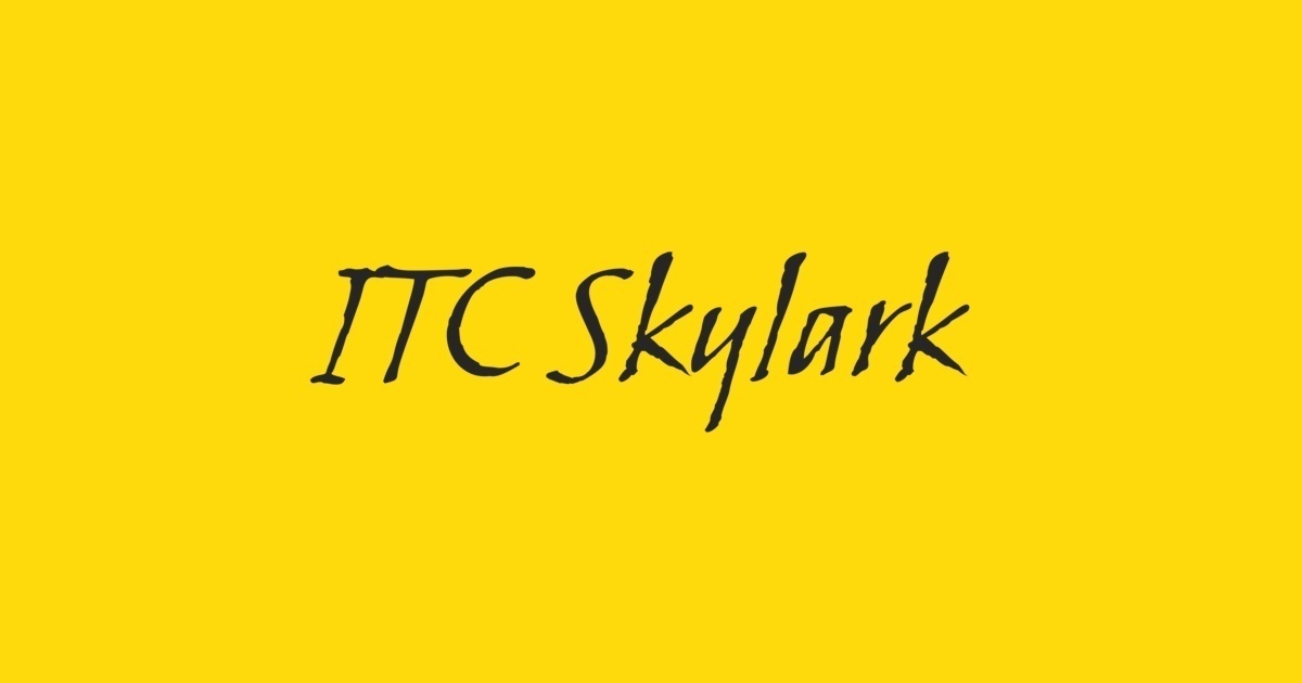Schriftart Skylark ITC