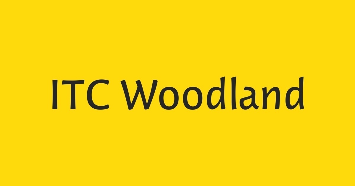 Schriftart ITC Woodland