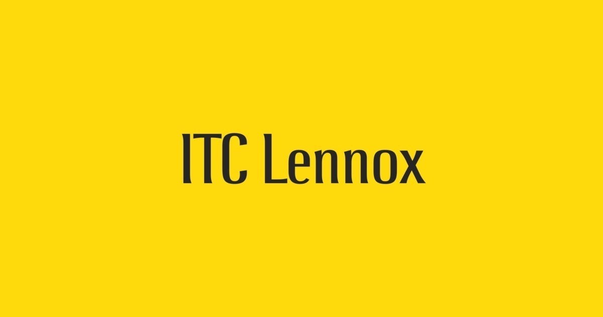 Schriftart Lennox ITC