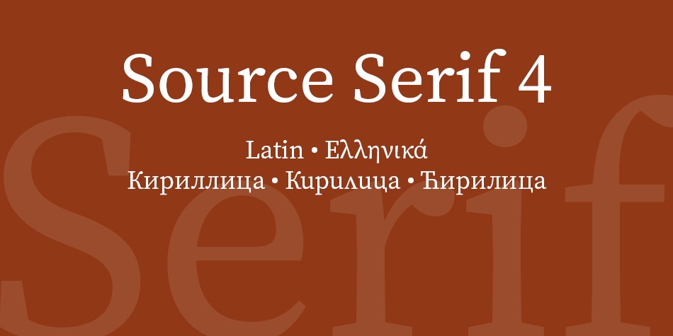 Schriftart Source Serif 4