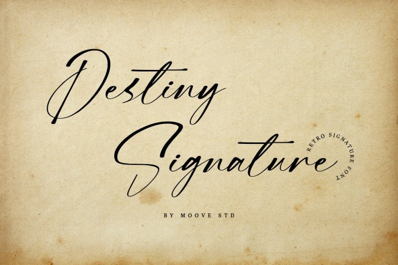 Schriftart Destiny Signature