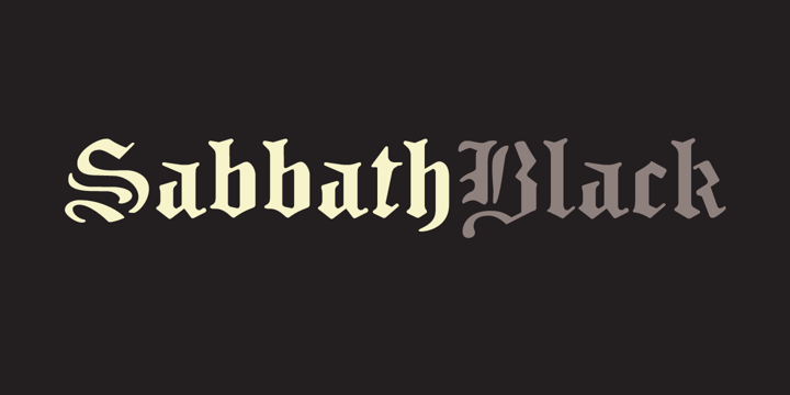 Schriftart Sabbath Black