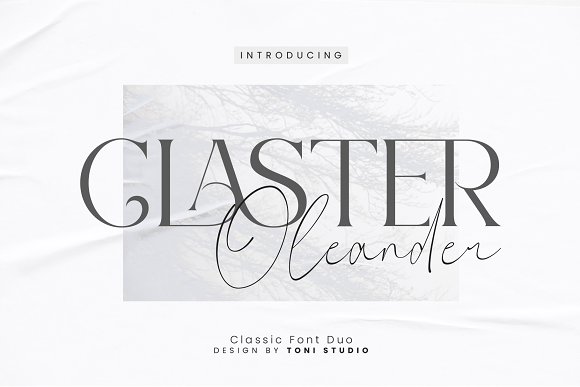 Schriftart Claster Oleander