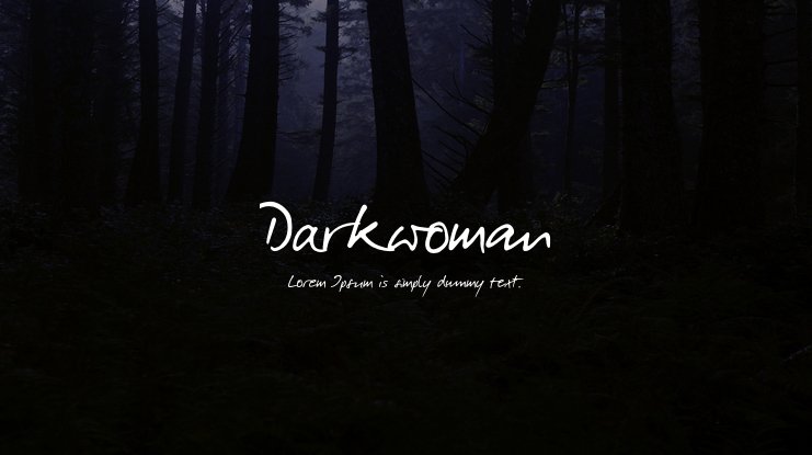 Schriftart Darkwoman