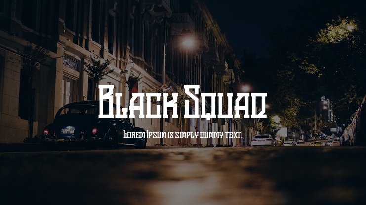 Schriftart Black Squad