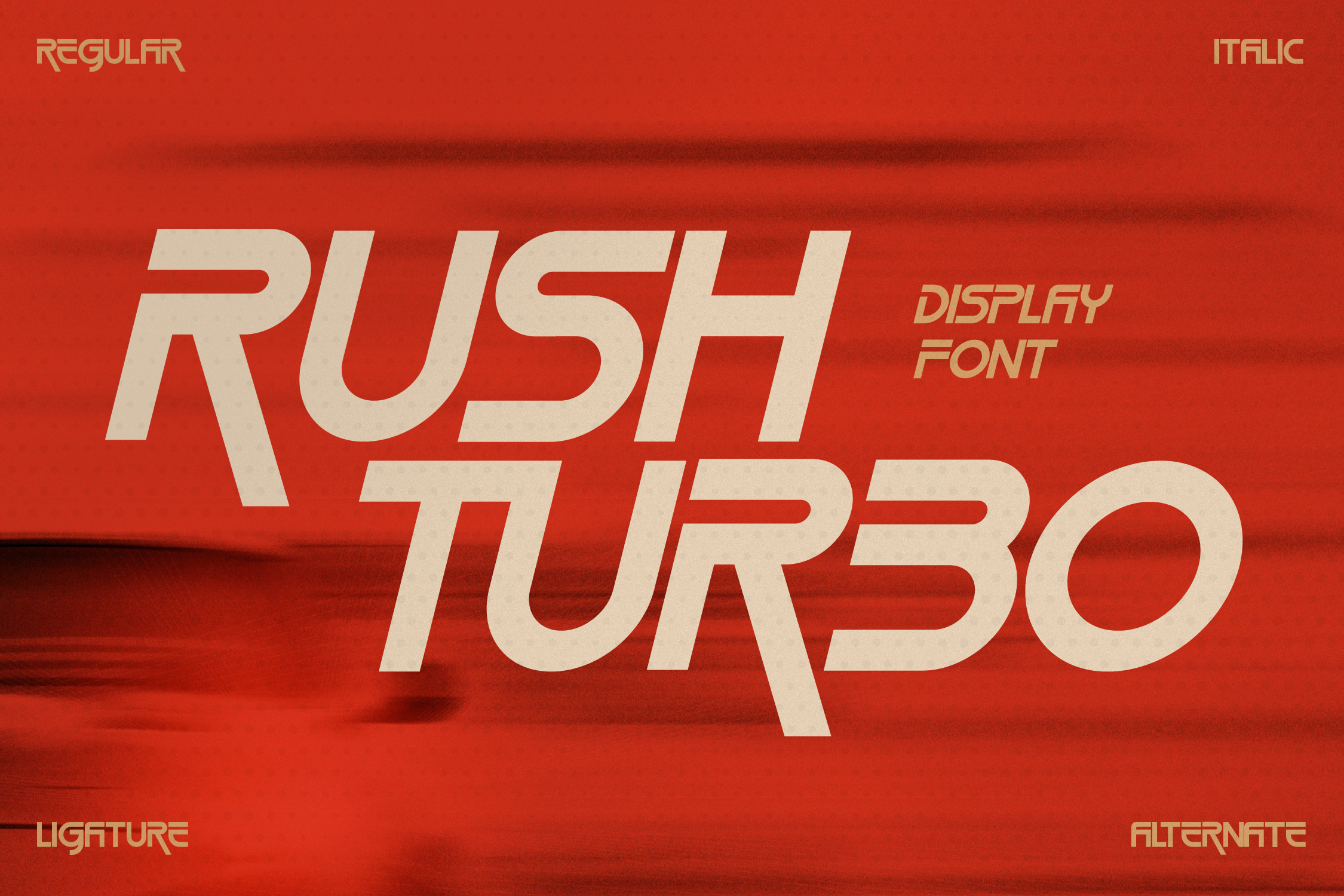 Schriftart Rush Turbo