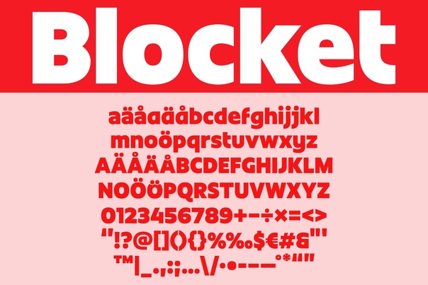Schriftart Blocket Display